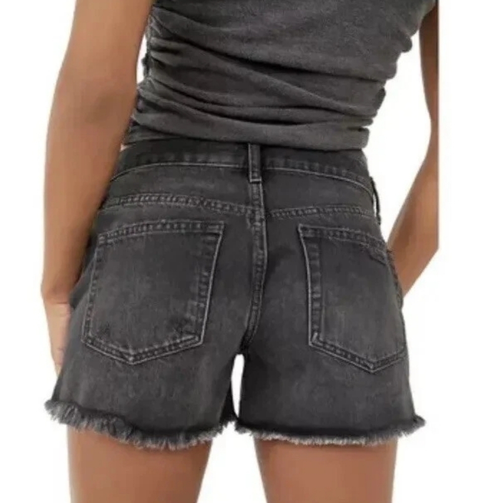We The Free‎ Black Jean Shorts High-Rise Distressed - Picture 2 of 16
